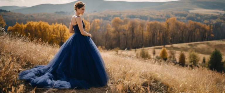 Pourquoi la robe bleu marine est la tendance mariage 2025 pour un look élégant et serein